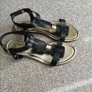 Black leather Sandals, by Gianvito Rossi